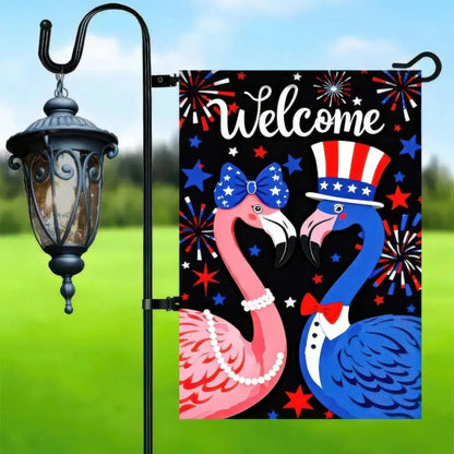 Patriotic Flamingo Flag