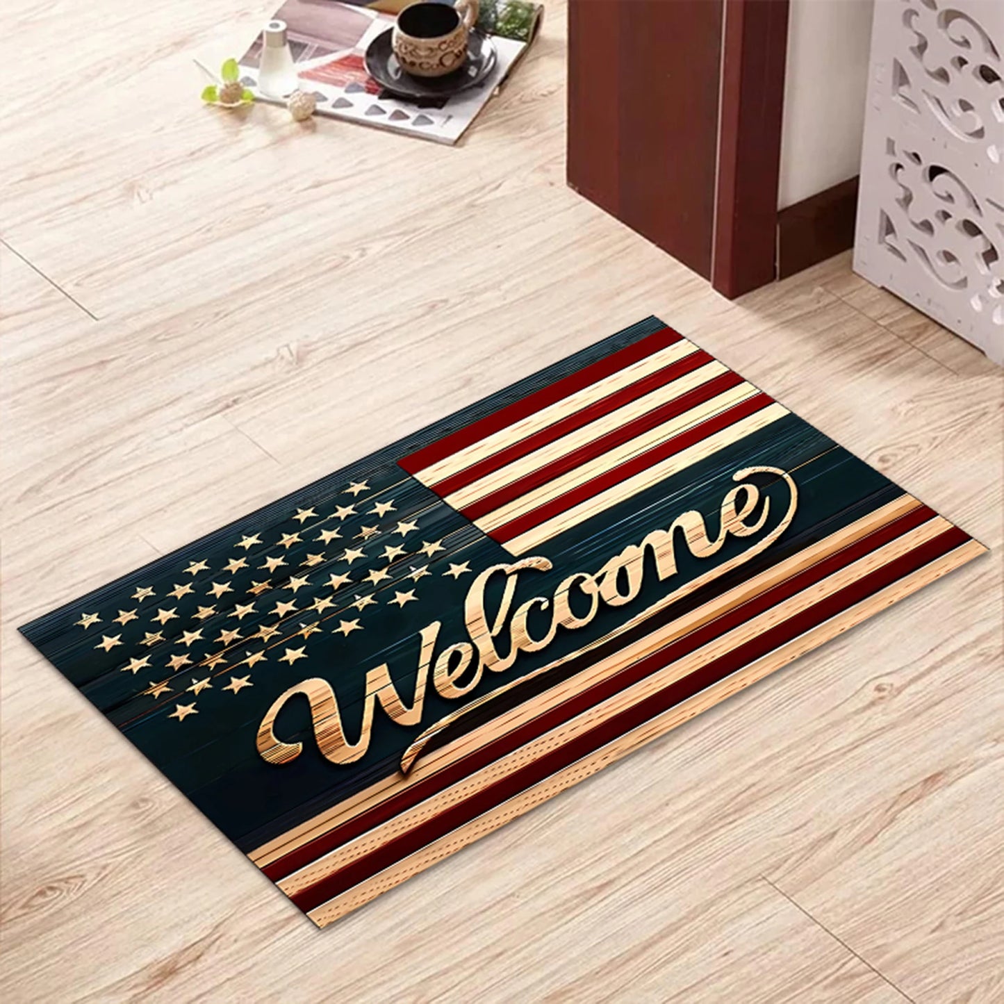 Patriotic Welcome Mat