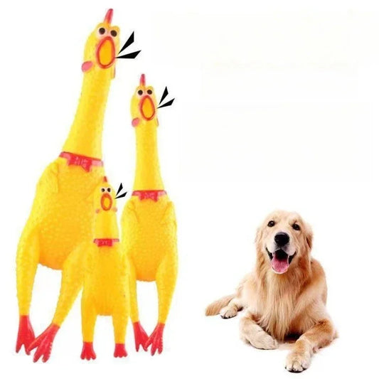 Squeaky/Screaming Chicken Dog Toy