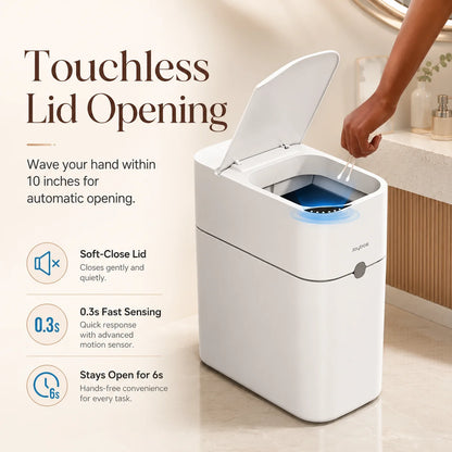 Touchless Trash Can with Auto Bag-Suction