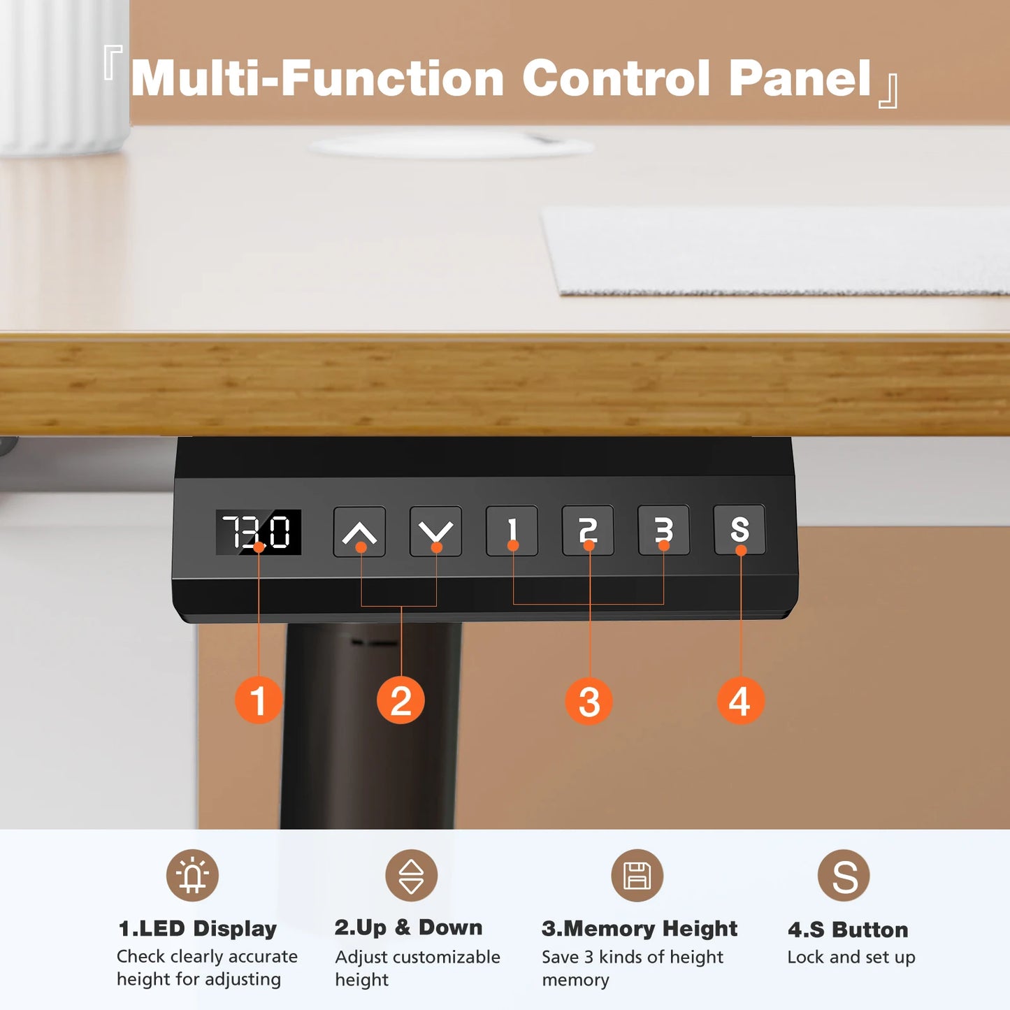 40x24 inch JHK Electric Standing Desk Adjustable