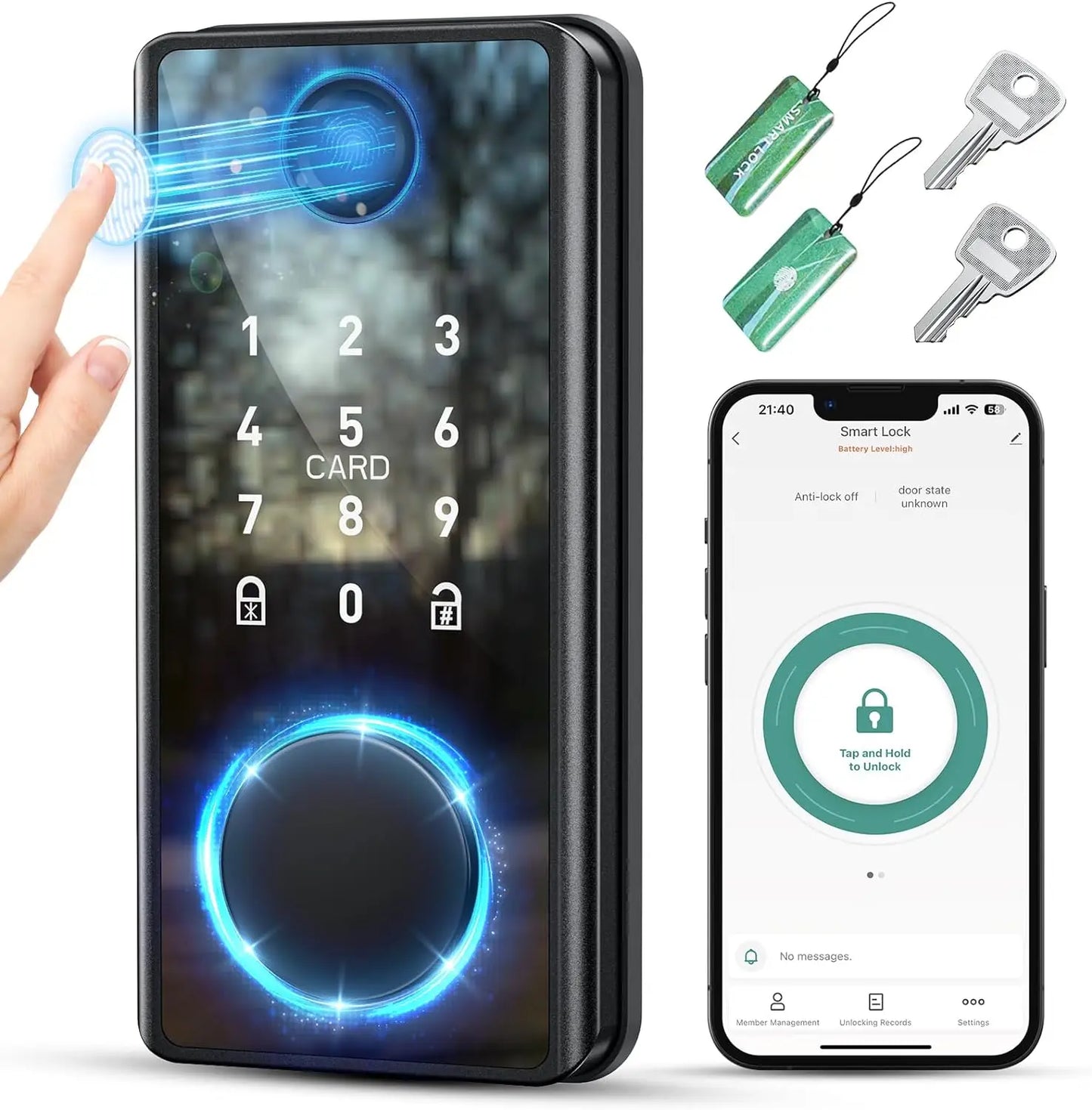 Biometric Smart Digital Door Lock with Code -Auto Lock
