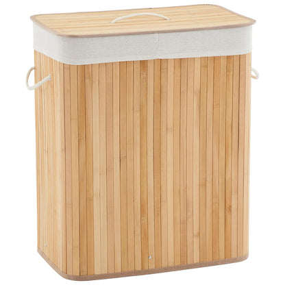 Large Bamboo Laundry Hamper with Removable Liner