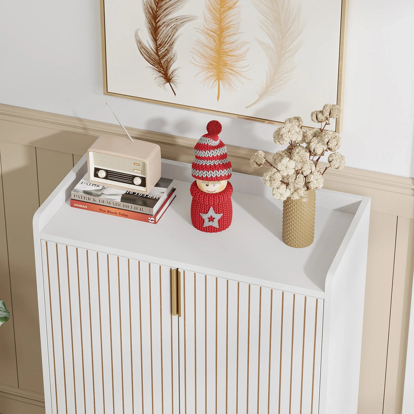 5-Tier Shoe Cabinet with Doors