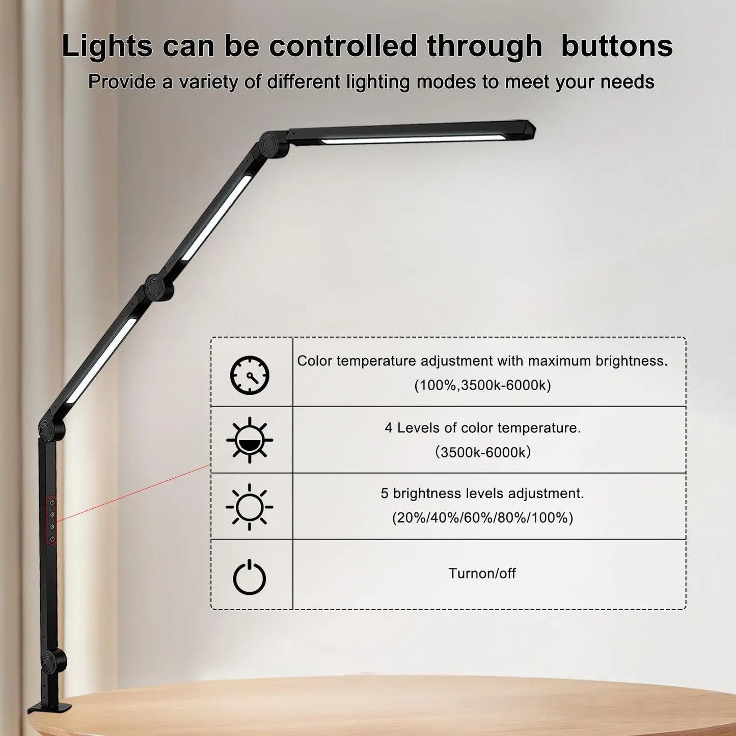Multi-mode Lighting Flexible  LED Desk Lamp