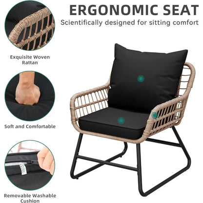 Outdoor Wicker Patio Set of  4