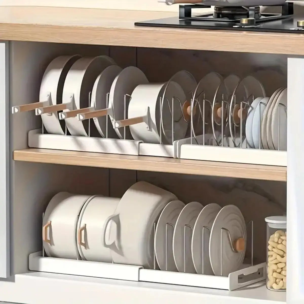 Expandable Under Cabinet Kitchen Pot/Pan Organizer