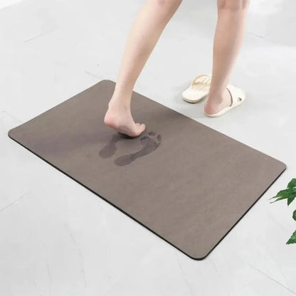 Solid Color Diatomite Floor Mat Non-Slip