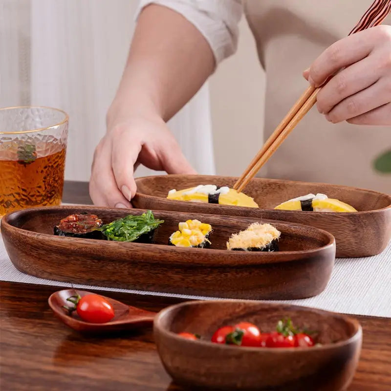 Walnut Wood Boat Shaped Bowl