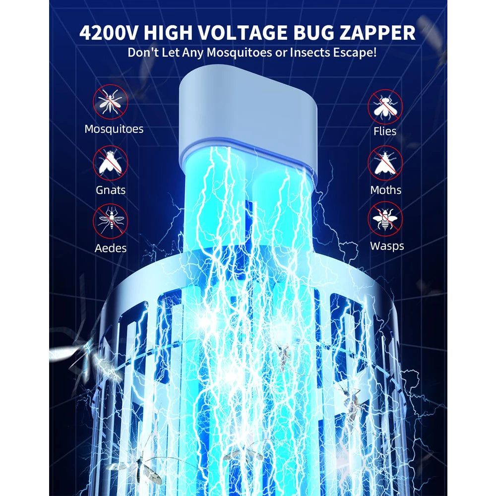 15W/4200V Outdoor Bug Zapper Dual LED Light