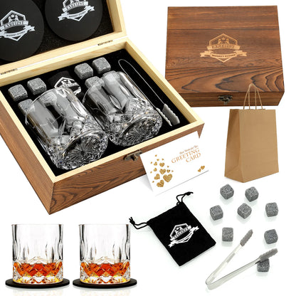 Whiskey Stones & Glasses Set