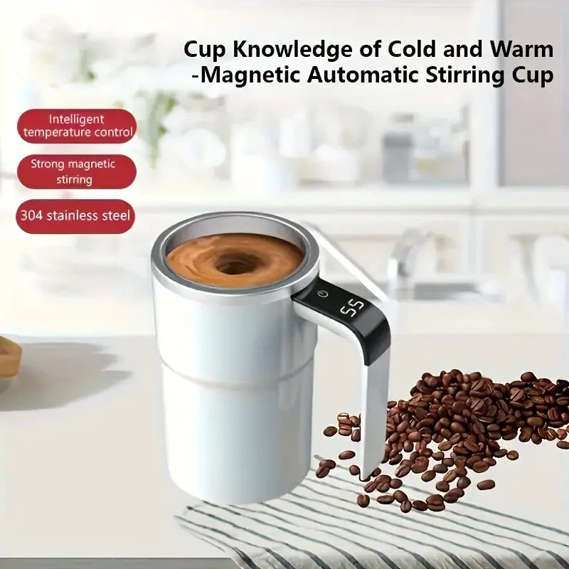 Smart Mixing Coffee Cup LED display USB charging