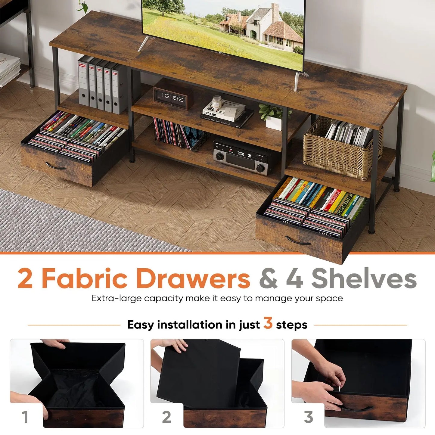 Wooden Stand For Up To 75 Inch TV