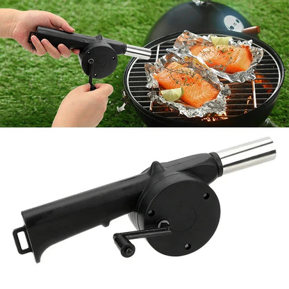 Portable BBQ/ Fire Starter Hand Cranked Fan