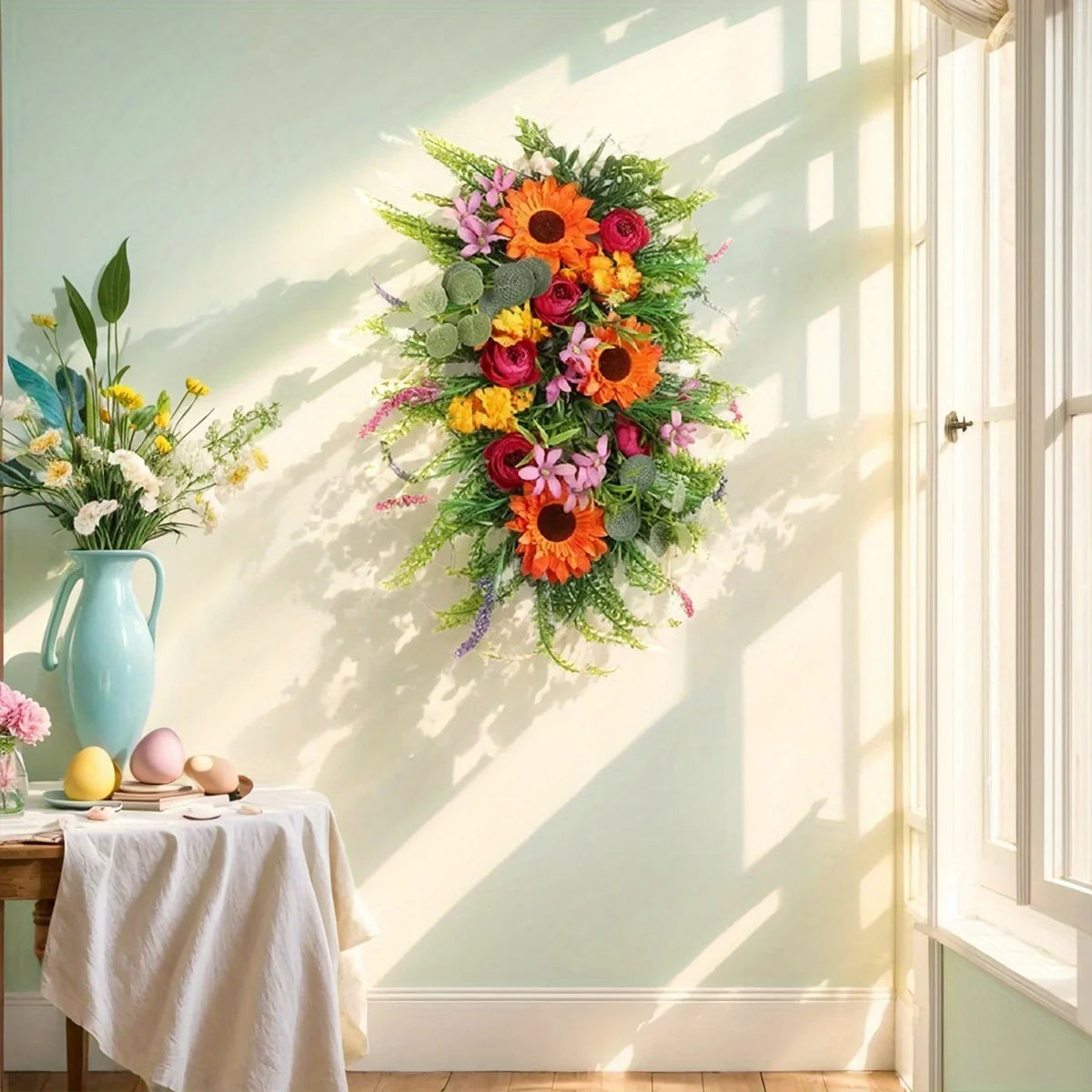 Wildflower Swag Wreath