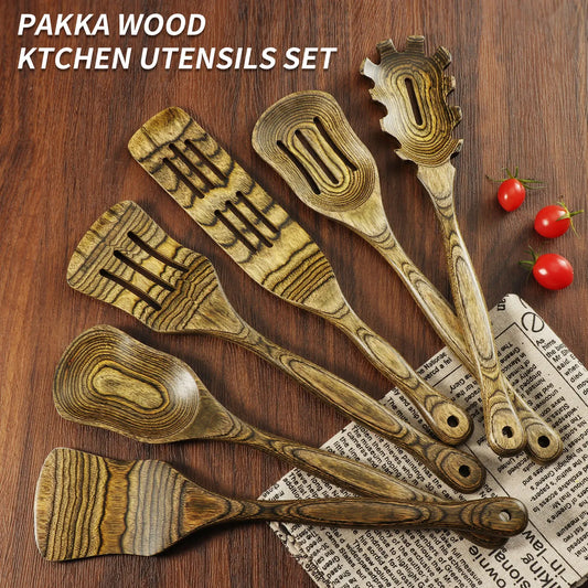  6pcs Pakkawood Kitchen Utensils Set