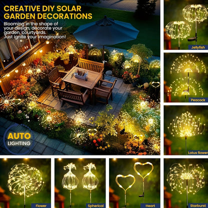 300 Head Solar Firework Lights