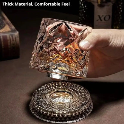 Rotating Whiskey Glass with Base
