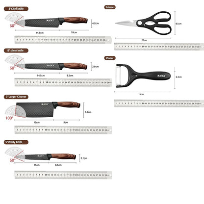 MDHAND Stainless Steel Knife 6-Piece Set