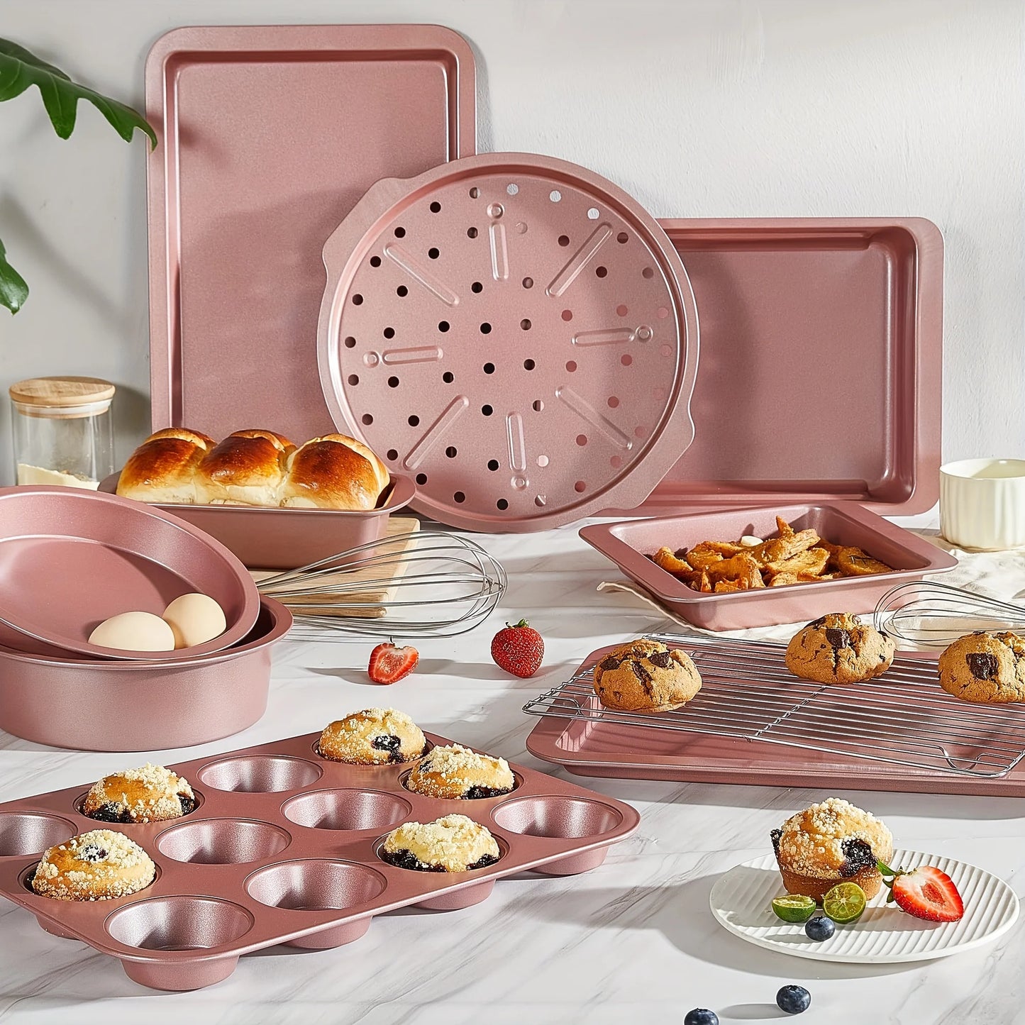 Set of 10 Non-Stick Baking Pans