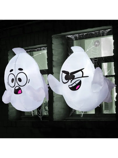 2 Pack Halloween Inflatable Window Ghost
