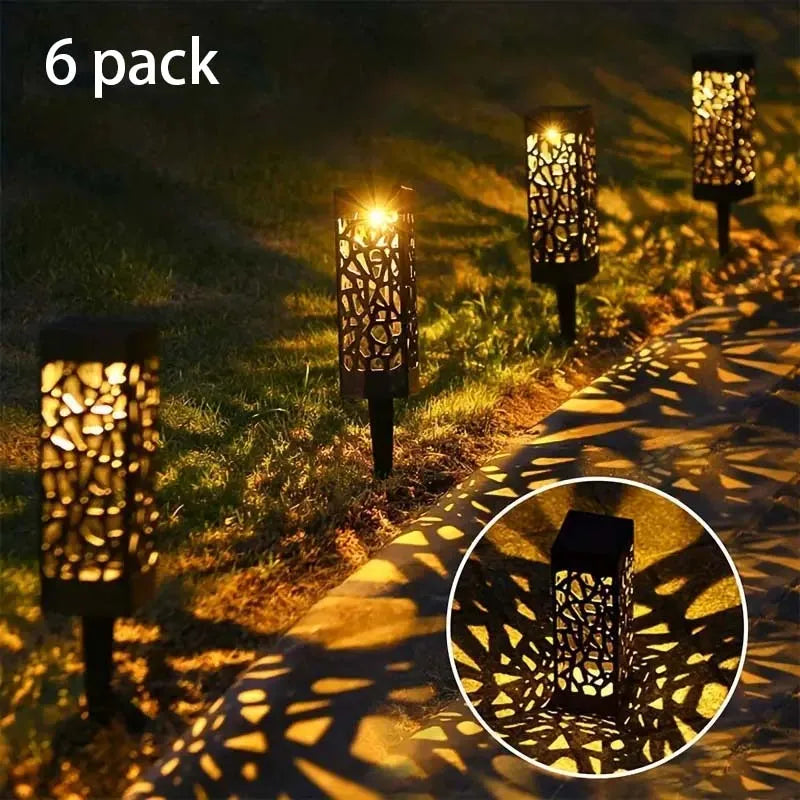 6PCS Solar Powered LED Garden Stake
