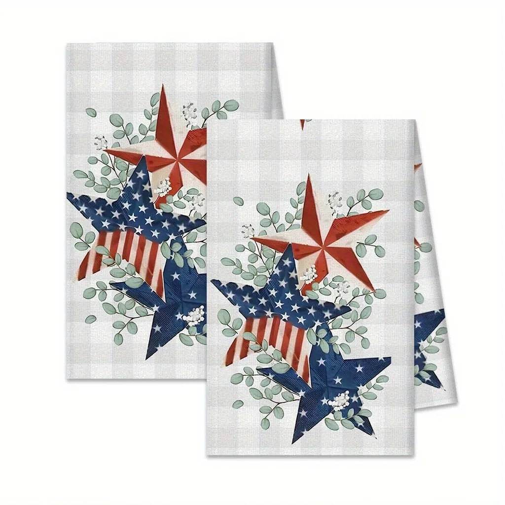 2PCS Patriotic Kitchen Towels