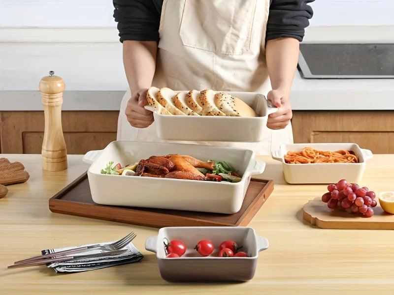 3pcs/Set Ceramic Bakeware Set