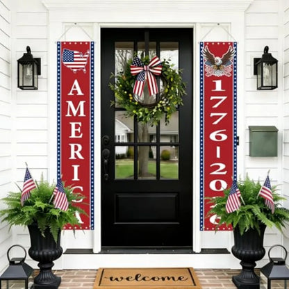 2 Pk 250th Anniversary Patriotic Hanging Banner