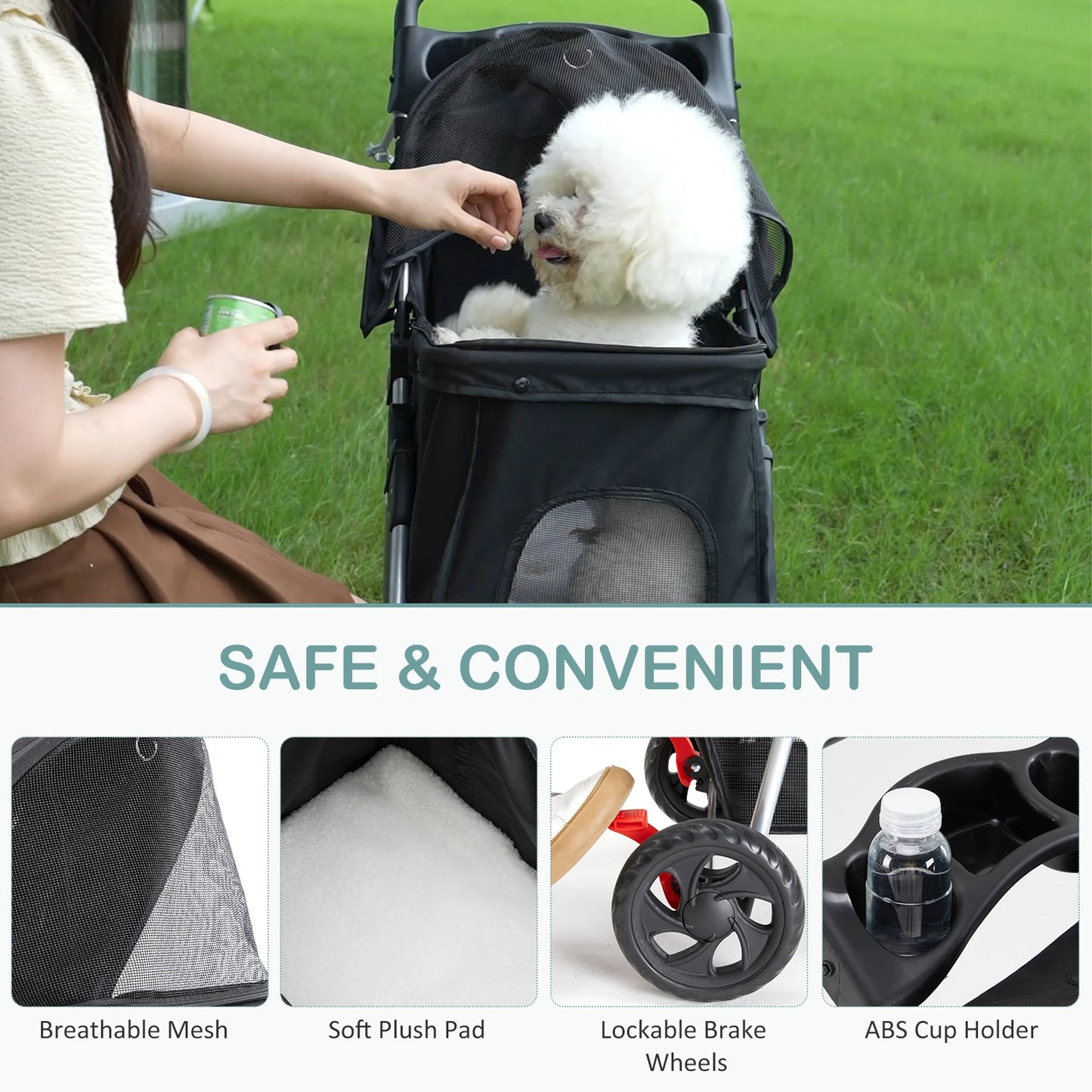 3 Wheel Fold-able Pet Stroller