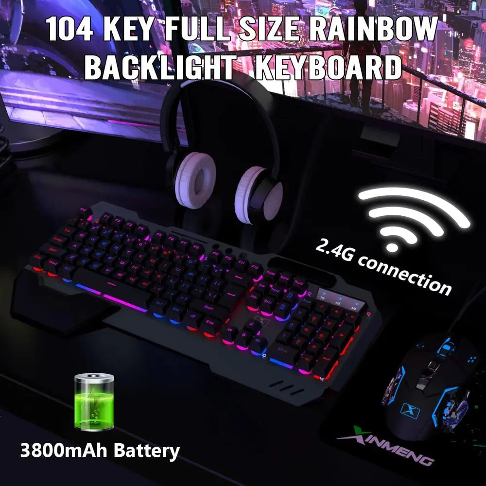Illuminated Gaming Keyboard and Mouse