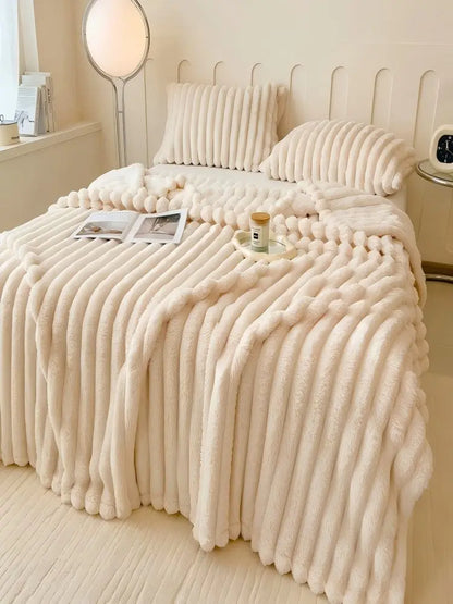 Super Soft Faux Rabbit Fur Blanket