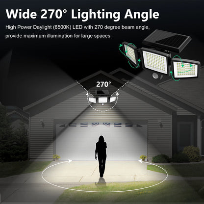 Motion Sensor 3-Head 200+ LED Outdoor Security Light