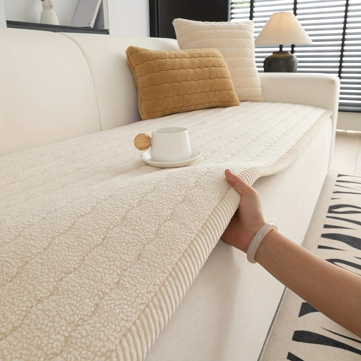 Thick Quilted Fleece Sofa Cover, Pet Friendly