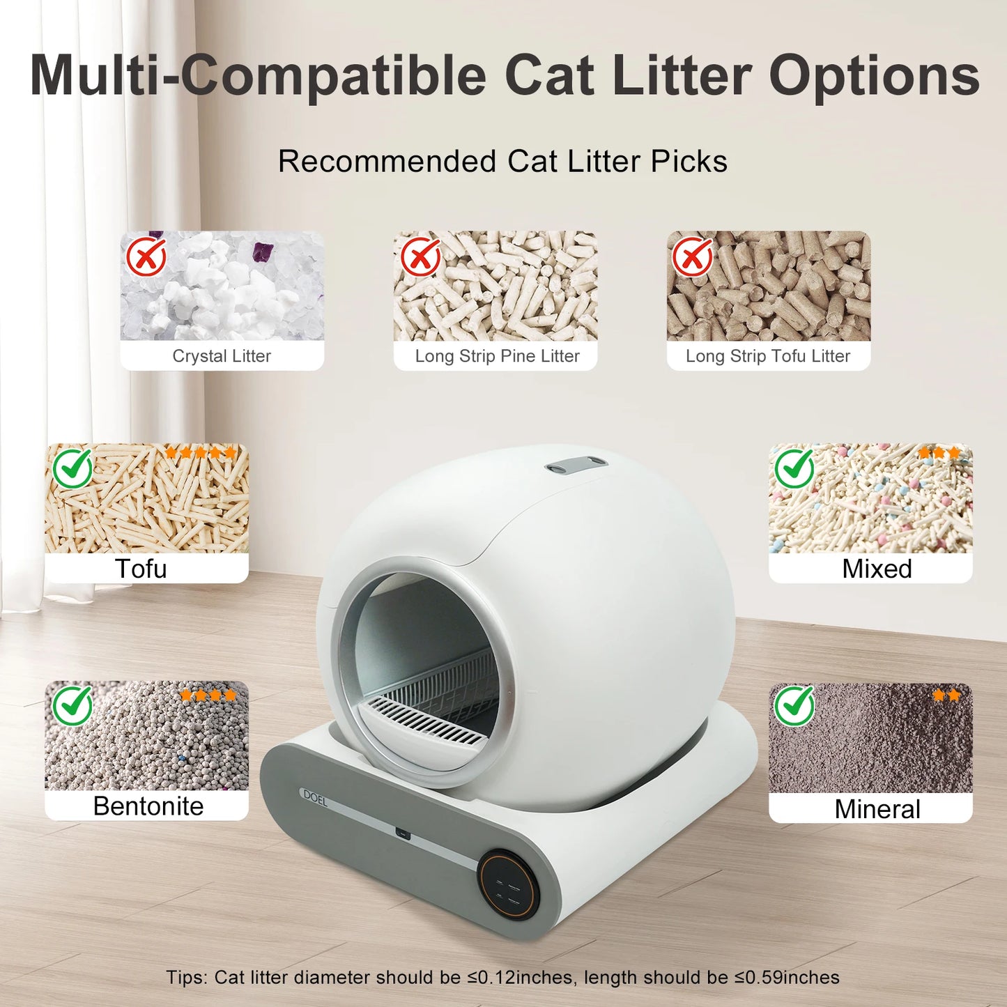 App Control WiFi Self Cleaning Cat Litter Box