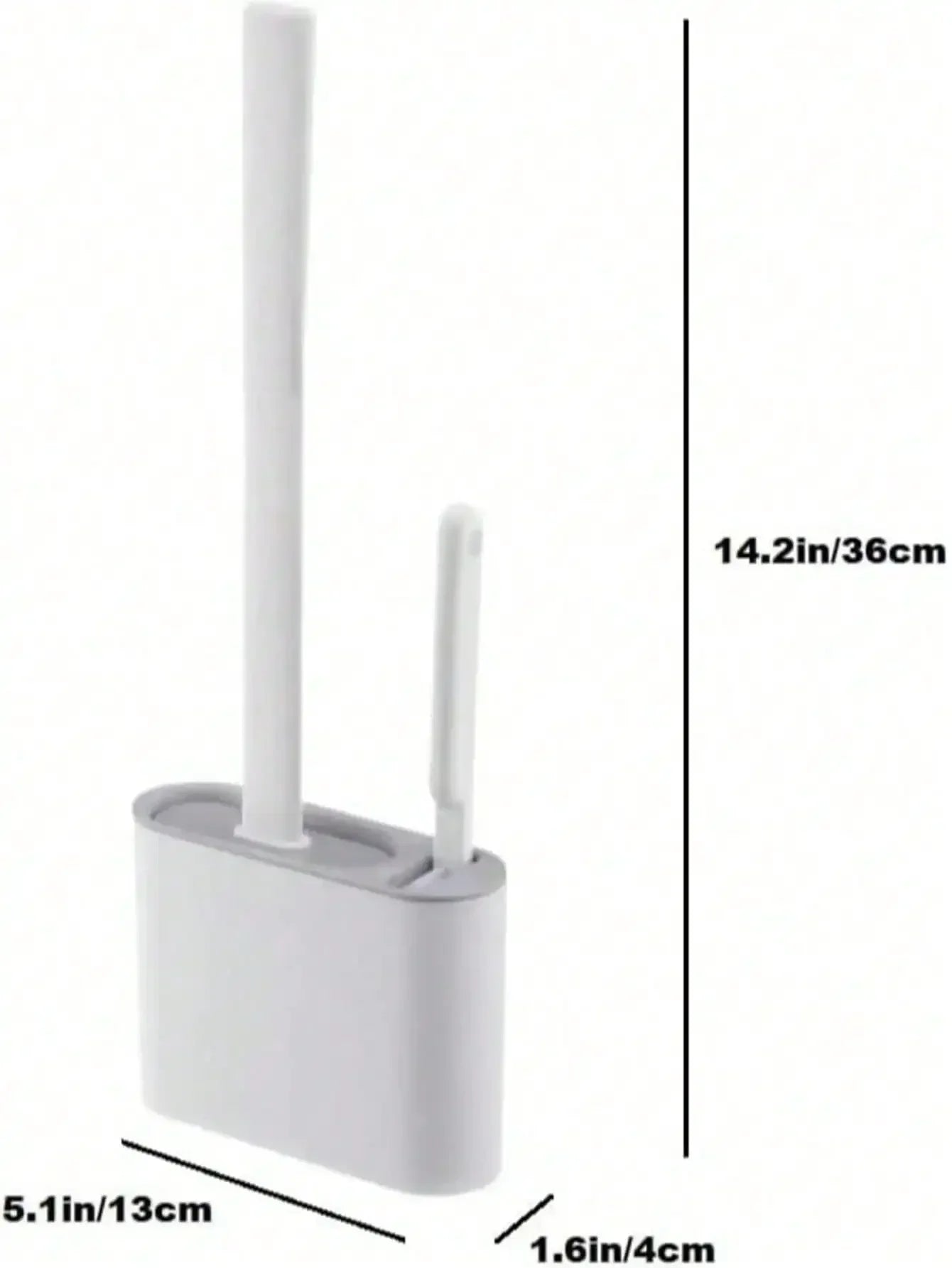 3-Piece Silicone Toilet Brush Set