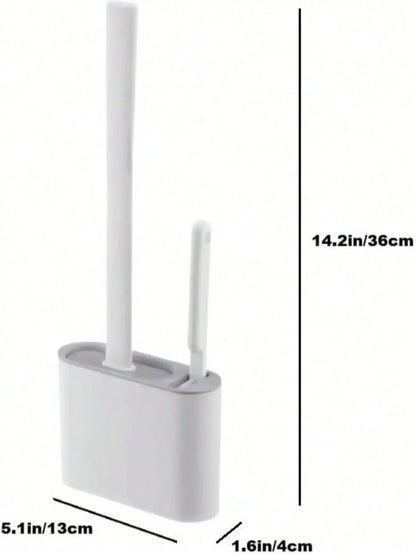 3-Piece Silicone Toilet Brush Set