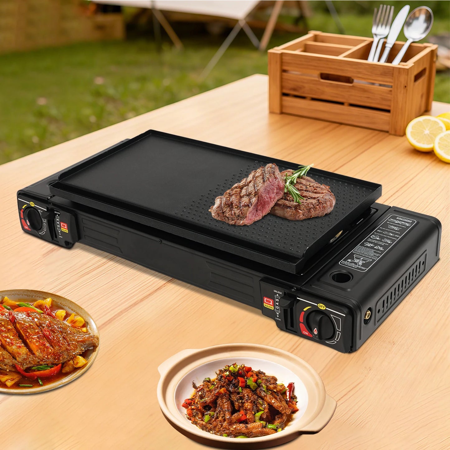 Portable Camping Stove w/Tray