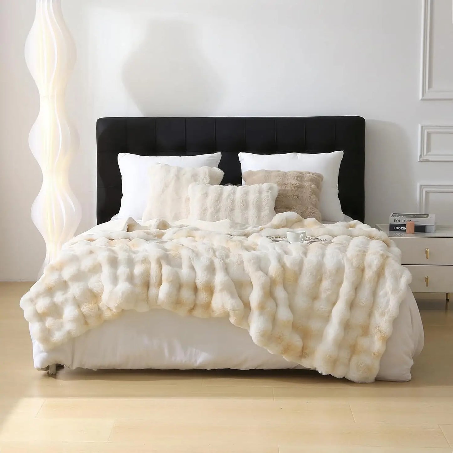 Cozy Faux Rabbit Oversized Throw