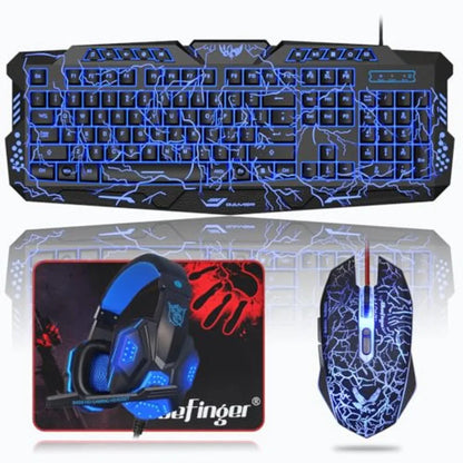 Gaming Keyboard Mouse Headset Combo