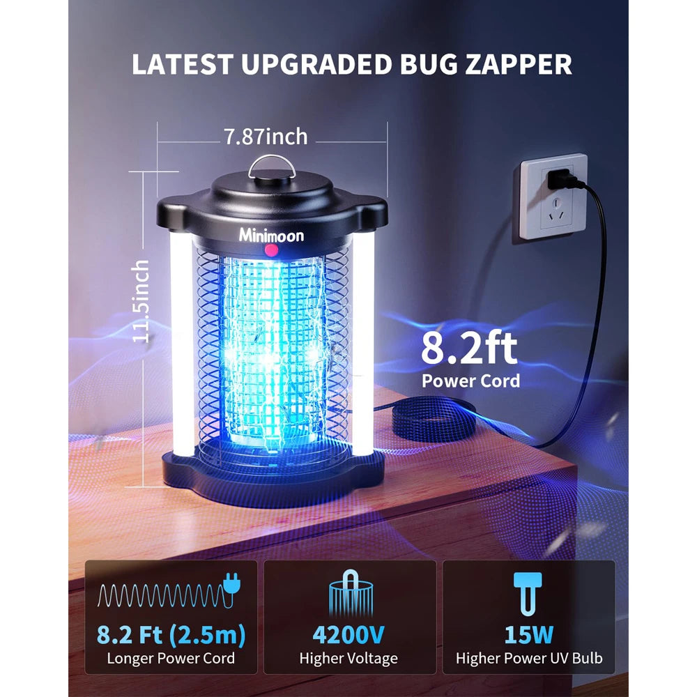 15W/4200V Outdoor Bug Zapper Dual LED Light