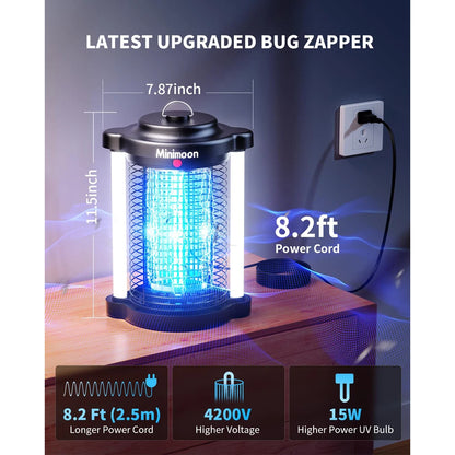 15W/4200V Outdoor Bug Zapper Dual LED Light