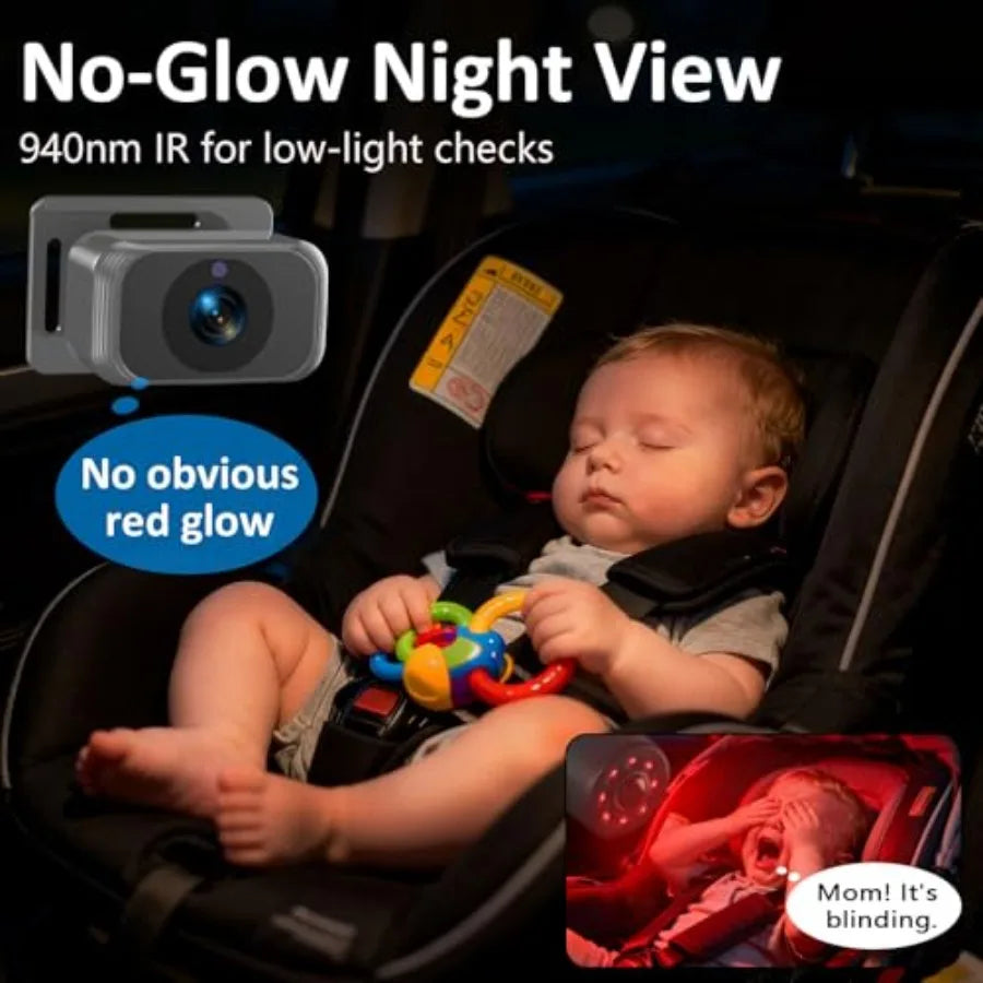 Baby Car Camera For Two Kids Dual Monitor