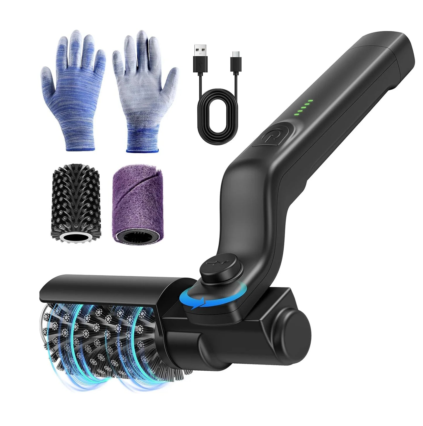 Electric Grill Brush Cleaning BBQ Cleaner Brush Cordless Rechargeable Rotary Adjustable Outdoor Heavy oil Stains Clean Tool