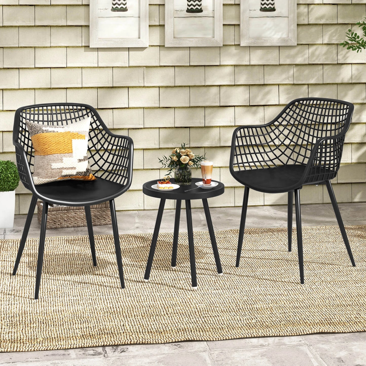 3 Piece Heavy Duty Patio Bistro Set