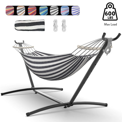 Gyroor Hammock with Adjustable Stand 600lb Capacity