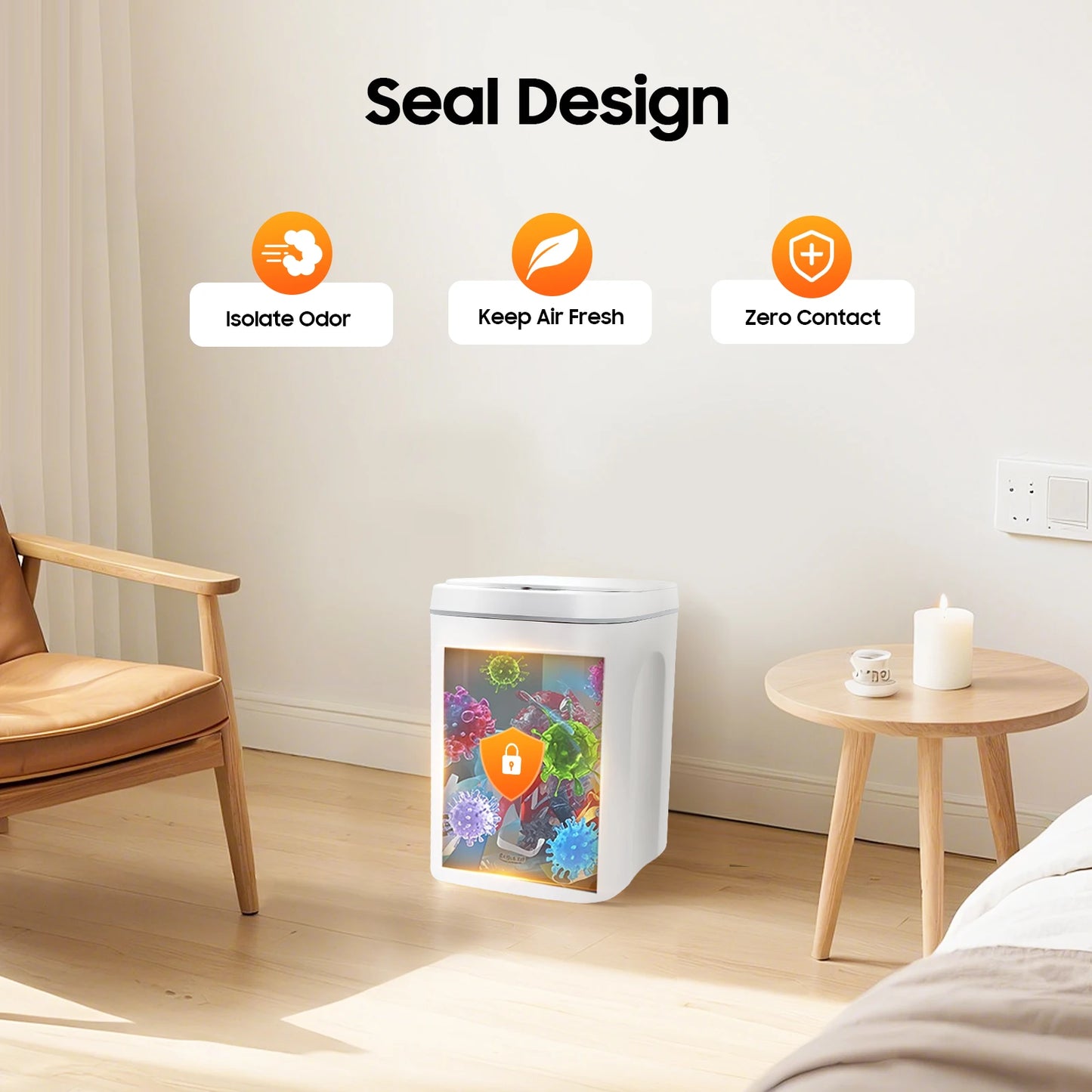16L Automatic Trash Can