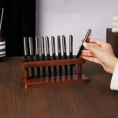 Walnut Pen Holder, Phone Stand Organizer