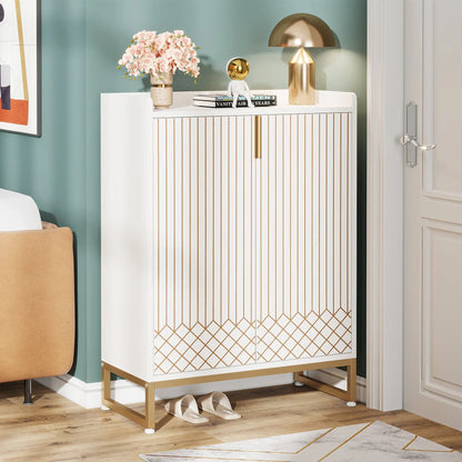 5-Tier Shoe Cabinet with Doors