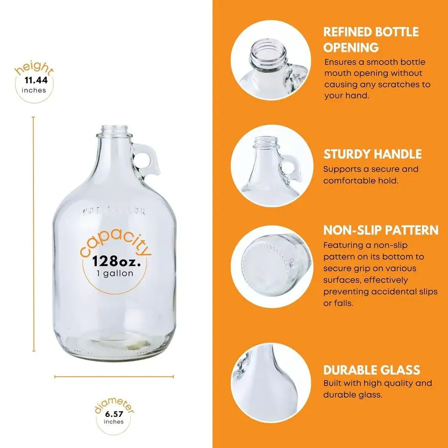 4pk 1 Gallon Glass Jug Dispenser